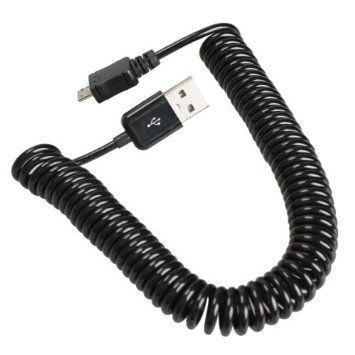 Кабель USB - micro USB (спиральная навивка) удлинитель 3 м (папа-папа) 2802 фото