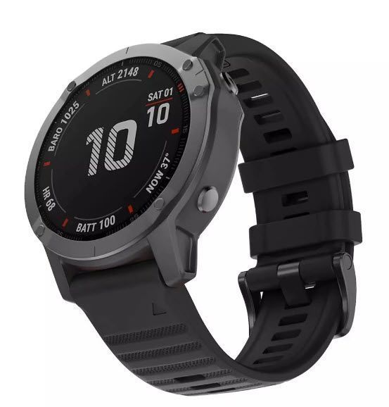 Ремешок (26 мм) Garmin QuickFit Fenix 6X 6X 6 Pro (ЧЕРНЫЙ) силикон каучук&nbsp;Fenix&nbsp;Quaitx&nbsp;Descent&nbsp;VERTIX Enduro 6644 фото