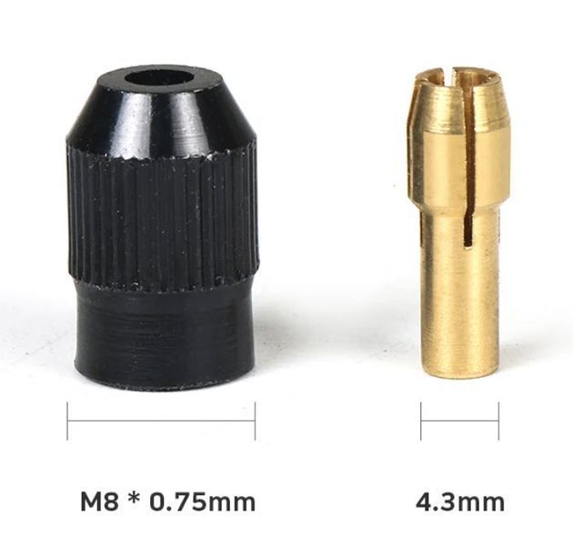 Dremel набор цанг патрон переходники Дремель (М8*075 мм, 10 шт) 5938 фото