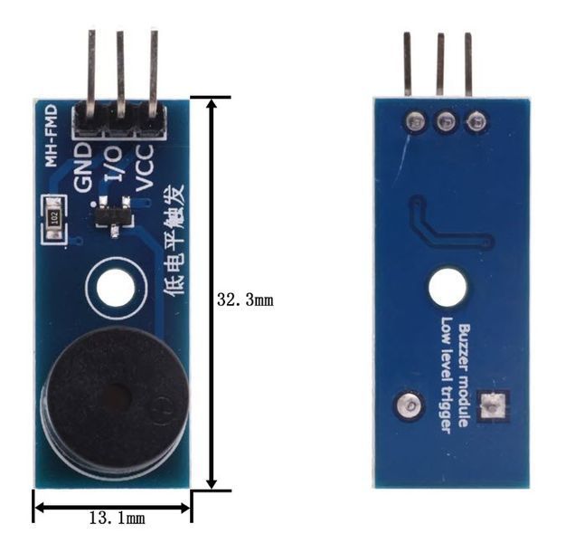 Buzzer FC-49 Module пищалка 3-pin (passive) 3.3-5V Low Level модуль оповещения Frequency Controllable Sound Module 3484-2 фото
