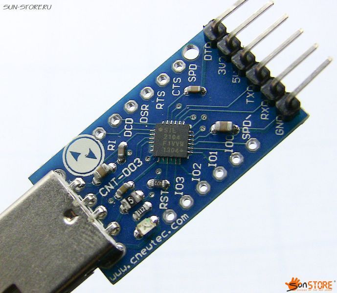 CNT-003 адаптер USB-to-UART на CP2104 RS232 TTL 6PIN Module CP2104 (Silicon Labs) модуль послідовного перетворювача 2784 фото