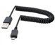 Кабель USB - micro USB (спиральная навивка) удлинитель 3 м (папа-папа) 2802 фото 1