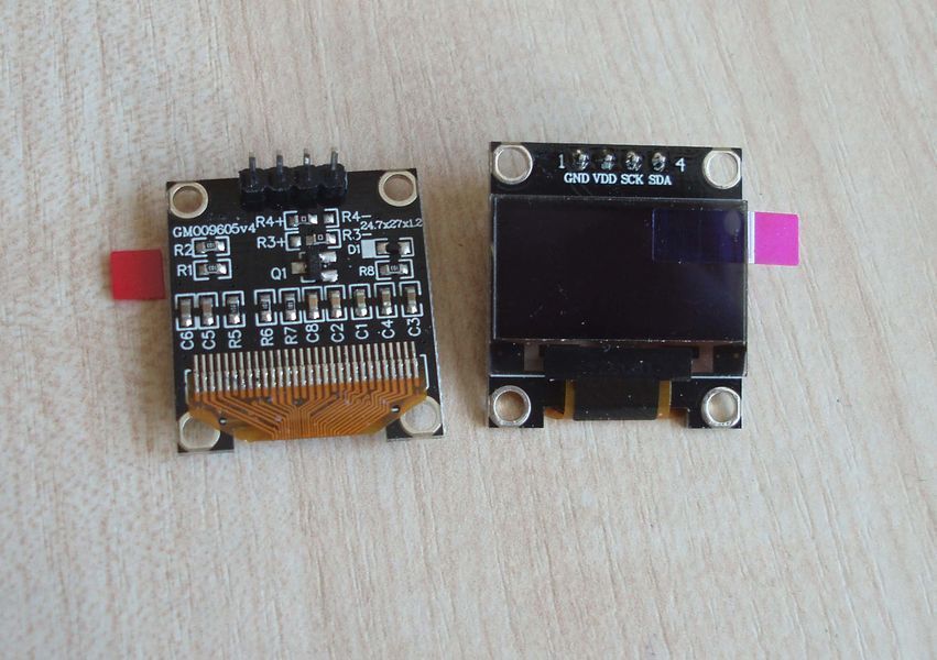 OLED дисплей модуль IIC 0.96 4 pin 128*64 белый White 26*26 мм NEW (I2C SSD1306 12864) модуль для Arduino 5143 фото
