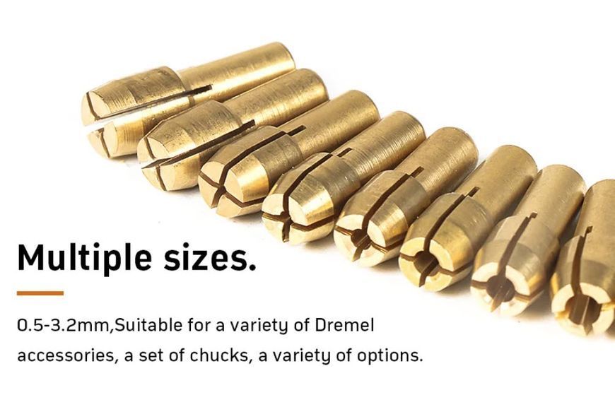 Dremel набор цанг патрон переходники Дремель (М8*075 мм, 10 шт) 5938 фото