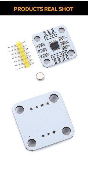 AS5600 I2C бесконтактный датчик угла энкодер магнитный magnetic encoder magnetic induction angle 6823 фото