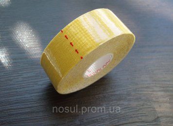 Кинезио тейп 2.5смх5м желтый, эластичный пластырь, физиотейп 4512 фото