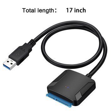 Адаптер USB 3.0 &mdash; SATA (22+7) UASP з можливістю подавання доп.живлення (3,5 мм) для 3,5' HDD (NAS) 5452 фото