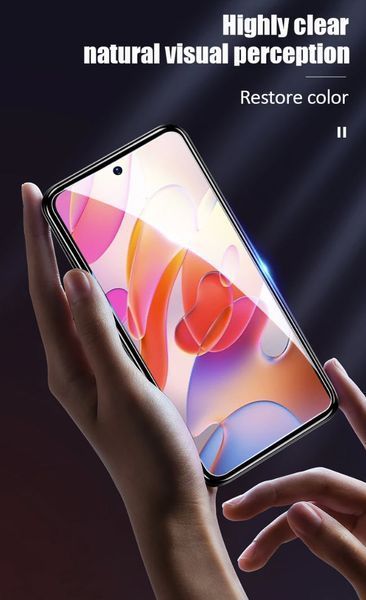 Xiaomi Redmi Note 11 стекло защитное 9H пленка без черной рамки отверстие под камеру 7917 фото