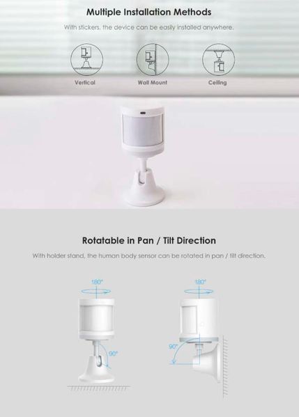 Датчик движения Aqara Human Body Sensor ZigBee для управления освещением и настройки безопасности 4887 фото