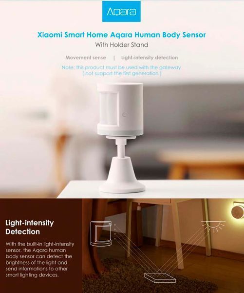 Датчик движения Aqara Human Body Sensor ZigBee для управления освещением и настройки безопасности 4887 фото