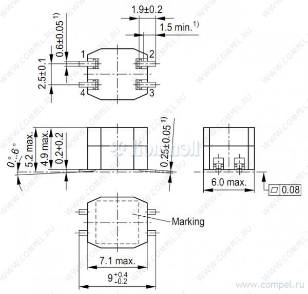 Epcos SMD B82790 S513 4326 N201 дроссель (CAN фильтр для Автокома TCS CDP+) B82790S513N201 EPCOS B82790-S513-N 3387 фото