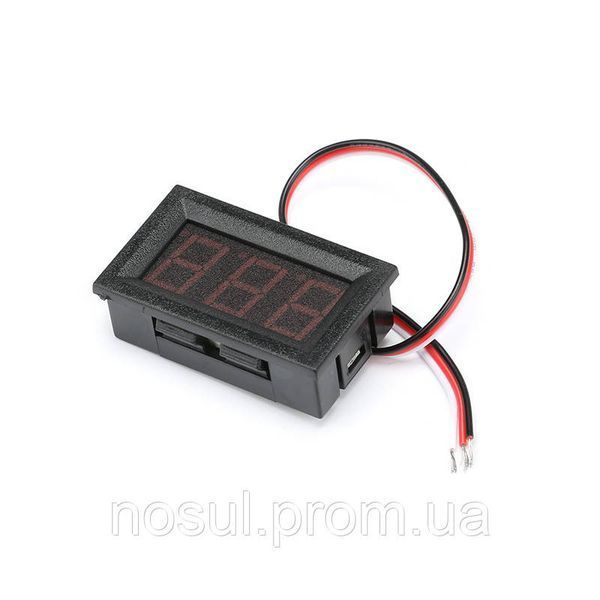 Вольтметр датчик цифровий LED-дисплей, червона підсвітка DC 0V &mdash; 99V 2334 фото