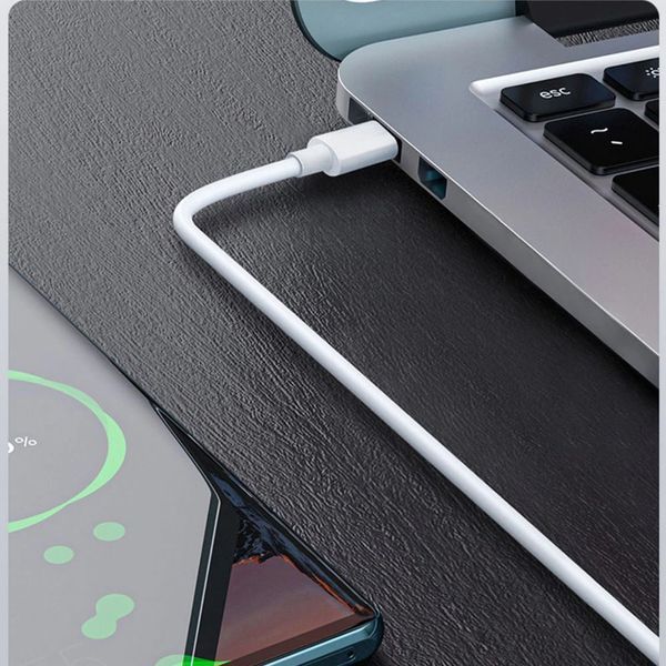 Кабель PD USB 100W 5A (Type-C) папа-папа (1 м) QC 4.0 3.0 цвет БЕЛЫЙ power charge Huawei Samsung Macbook заряд 7358 фото