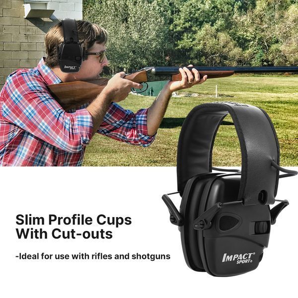 Наушники тактические Impact Sports (черные) они же Honeywell Impact Earmuff (Honeywell Howard Leight)   Активные шумоподавляющие наушники для защиты органов слуха при стрельбе, строительстве и любых других шумных работах.&nbsp;  Применение: полигон, стрельбище 6666 фото