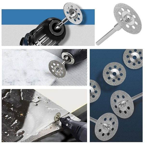 Dremel набор дисковых пил 22мм, круги отрезные диски алмазные + 2 вала 4841-2 фото