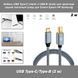 Кабель USB Type-C (male) к USB-B (male) для принтера (2 м) серый плетеный шнур для Canon Epson HP Samsung 5979-3 фото 1