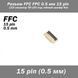 Роз'єм FFC FPC 0.5 мм 15 pin Pitch Drawer type Bottom Contact (нижнє розташування контактів) LCD монітор ТВ LED під гнучкий шлейф 7131 фото 1