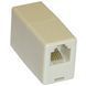 Соединительная коробка RJ11 4P4C (Phone/Fax/ADSL) соединитель связной для кабеля витая пара FTP джойнер Joiner 372 фото 2