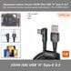 Зарядный кабель Toocki 100W (6A) USB "A" Type-C 3.2 (1м) LED подствека нейлоновая оплетка, быстрая зарядка для Oculus Quest 2 / Pico 4, OPPO, Xiaomi, Samsung 8382-5 фото 1