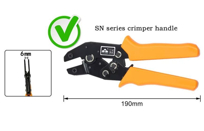 SN-02C AWG 23-13 під ширину матриці 6 мм (0.25...2.5 мм2) прес форма для кліщів обтискання дротів 6232-2 фото