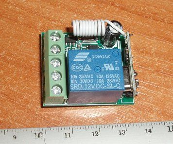 GV-350D реле радіокероване навчальне 12 V 10 A 1-канал padio 433MHZ під пульт ДК EA0001575-15 радіокеровані 4414 фото