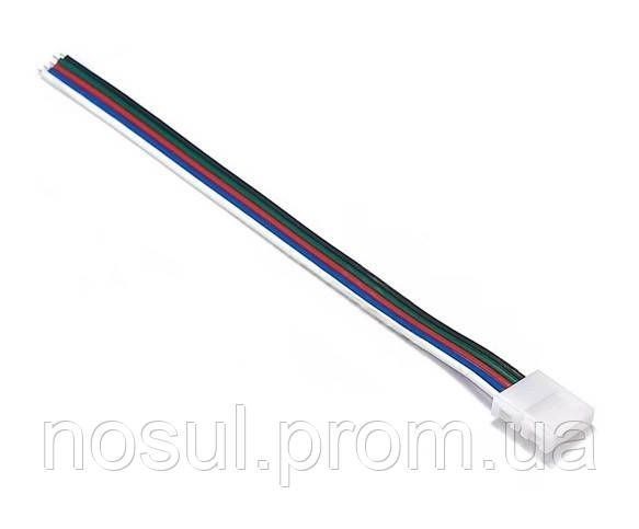 Конектор (5 pin, 10 мм) односторонній з'єднувач LED Single Head RGB (12/24V) світлодіодної стрічки для підключення без паяння, 5-х 6437 фото