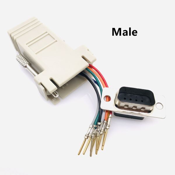 Адаптер подовжувач RS232 - RJ45 male-male (1-50 м) через виту пару UDP ком порт послідовний null modem кабель прошивки 0430-2 фото