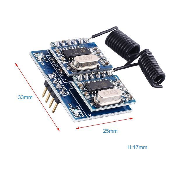 YS-RF34B v1.01 модуль бездротовий дводіапазонний 315, 433 Мгц контролер Arduino (сигналізації, ворота, датч 5817 фото