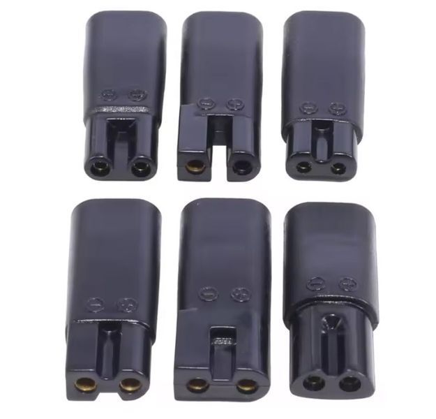 Norelco LISI набір кабелів-перехідників 8 шт (7 шт + кабель 5V USB-jack 5,5*2,1 мм) &mdash; зарядні дроти конектори роз'ємів різних форм для машинок для стриження волосся і тримерів барбершоп перукаря Shavers Razors Trimmers Philips, Remington, Wahl, Panasonic 3464-3 фото