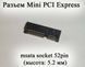 Разъем Mini PCI Express (Mini PCIe, Mini PCI-E, mSATA) connector msata socket 52pin (высота: 5.2 мм) MB notebo 5967 фото 2