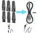 Norelco LISI набір кабелів-перехідників 8 шт (7 шт + кабель 5V USB-jack 5,5*2,1 мм) &mdash; зарядні дроти конектори роз'ємів різних форм для машинок для стриження волосся і тримерів барбершоп перукаря Shavers Razors Trimmers Philips, Remington, Wahl, Panasonic 3464-3 фото 6