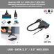 Адаптер USB 3.0 - SATA (22+7) + 5.5*2.1 мм (питание) 2.5'+3.5' HDD SSD подключить жесткий диск или ССД как ЮСБ 3303-2 фото 1