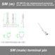 JST SM Pin пін термінальний конектор SM (male, тато) Metal Pins Wire Cable Housing Crimp Terminal 7327 фото 1