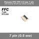 Роз'єм FFC FPC 0.5 мм 7 pin Pitch Drawer type Bottom Contact (нижнє розташування контактів) LCD монітор ТВ LED під гнучкий шлейф f 7140 фото 1