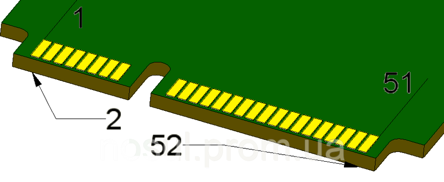 Разъем Mini PCI Express (Mini PCIe, Mini PCI-E, mSATA) connector msata socket 52pin (высота: 5.2 мм) MB notebo 5967 фото