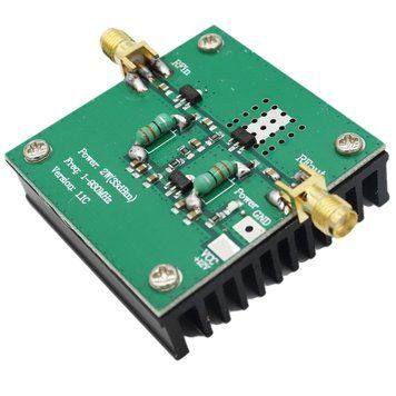 Усилитель радиочастотный с радиатором 12VDC 1-930MHz 2.0W 33dBi SMA-female FM HF VHF Radio Power Wideband Ampl 7881 фото