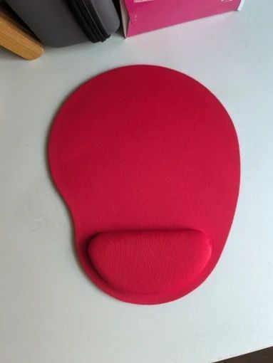Килимок-підставка з подушкою для зап'ястя (колір RED червоний) під комп'ютерну мишку ергономічний Office Work Mousepad With Gel Wr 7690 фото