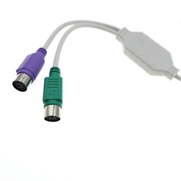 Адаптер USB - PS/2 6 pin (підключити стару клавіатура і мишку до USB порту) спліттер трійник розгалужувач юсб 133 фото
