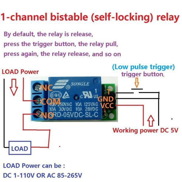 IO25A01 5V DC реле импульсное бистабильное 5V Flip-Flop Latch Relay Module Bistable Self-locking Switch Low pu 5454 фото