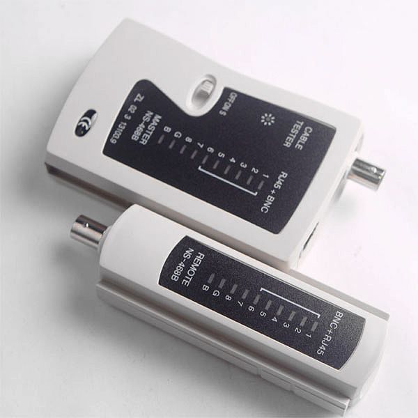 Тестер сетевой BNC/RCA/RJ45/RJ11 для витой пары и коаксиала (NS-488) 884 фото