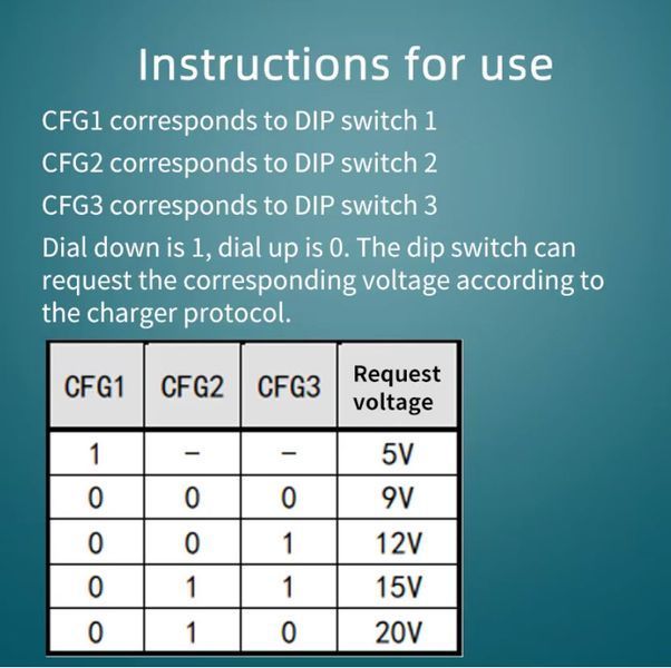 Преобразователь PDSink 303PDSink01 Type-C PD2.0 PD3.0 9V 12V 15V 20V Fast Charge с клемной колодкой и переключателями PD тригер павербанк&nbsp;имитатор эмулятор Power Delivery быстрая зарядка контро 7276-2 фото