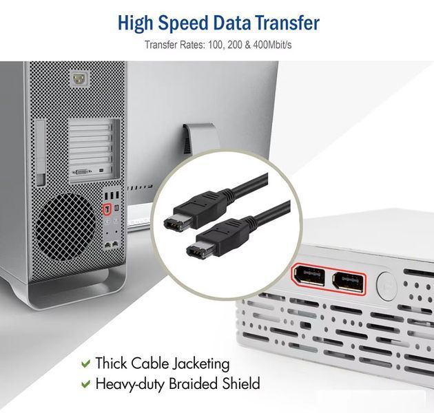 Кабель IEEE 1394А 400 iLINK FireWire (6 pin - 6 pin) 1,8 м 2909-3 фото