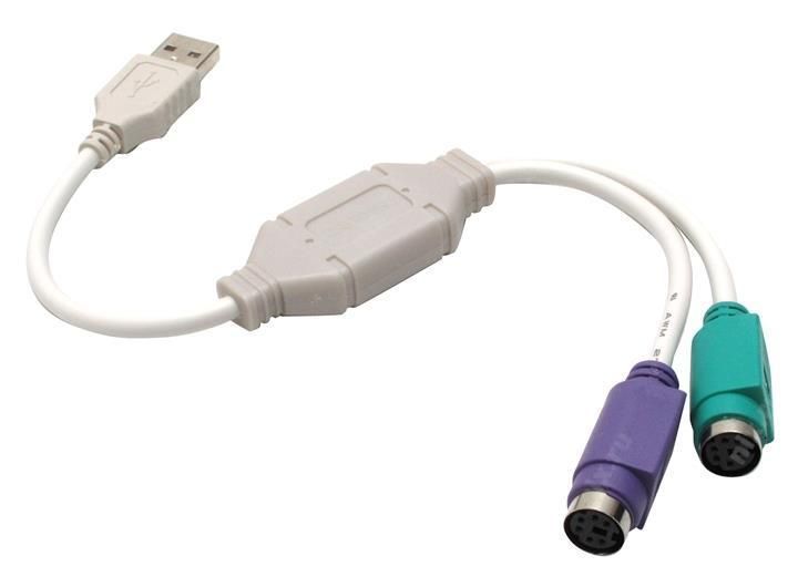 Адаптер USB - PS/2 6 pin (підключити стару клавіатура і мишку до USB порту) спліттер трійник розгалужувач юсб 133 фото