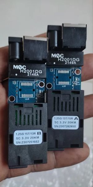 H2001DG 2146A MC-1.25G медиаконвертер (20km) Gigabit SC Fiber Media (одноволоконный оптический модуль SC - 1x, 7479 фото