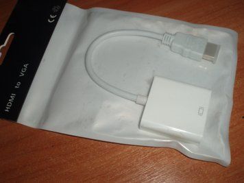 Конвертер HDMI - VGA 720p, 1080i, 1080p (без вывода звука, HDCP, без доп.питания 220 В) портативный аналого-ци 2648 фото