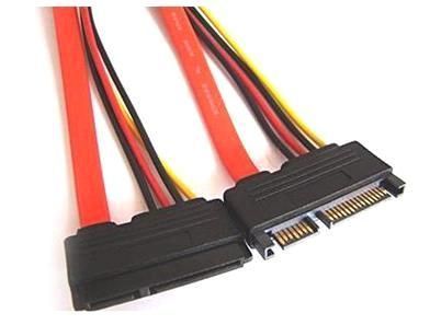 SATA подовжувач 22 pin (15+7) 10 см "мама"-"тато" кабель живлення+дані extender 1164-3 фото