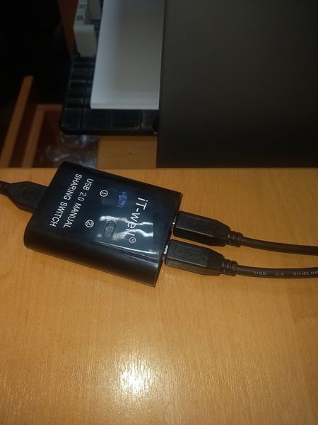 CS-201UA iT-well спліттер USB 2.0 sharing printer підключення одного USB пристрою до двох комп'ютерів перемикач світчер принтер 7584 фото