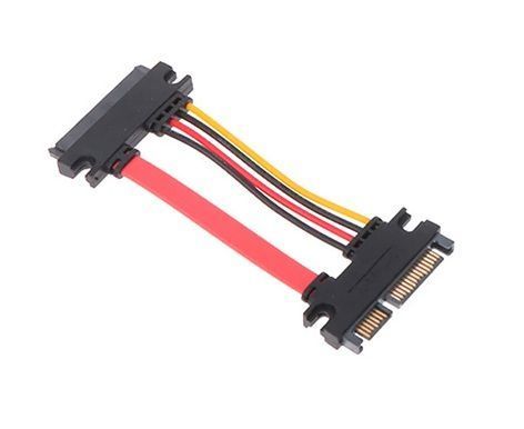 SATA подовжувач 22 pin (15+7) 10 см "мама"-"тато" кабель живлення+дані extender 1164-3 фото
