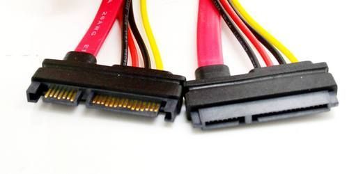 SATA подовжувач 22 pin (15+7) 10 см "мама"-"тато" кабель живлення+дані extender 1164-3 фото