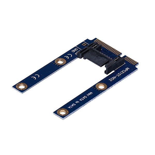 Адаптер Mini PCI-E mSATA -> SATA (7 pin) PCBA 50 mm подключение HDD SDD CD DVD BD привод 3284 фото